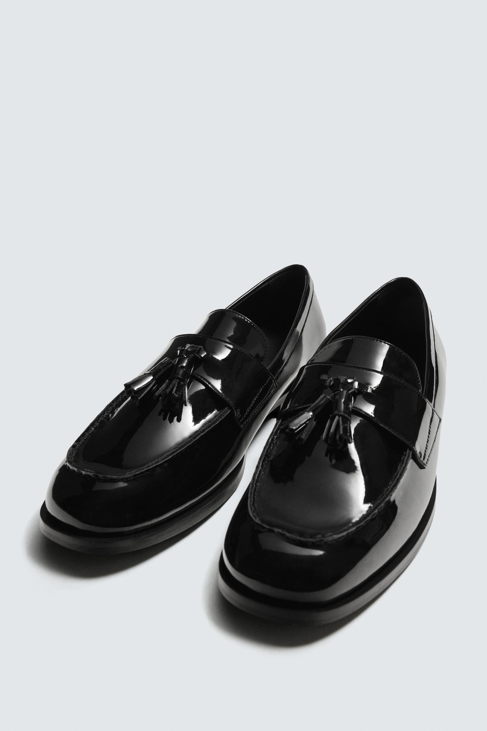 PATENT LEATHER TASSEL DRESS LOAFERS
